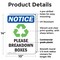 Signmission Please Breakdown Boxes, 10 in W x Rectangle, Plastic OS-2PACK-NS-P-1014-V-17344 - alternate 2